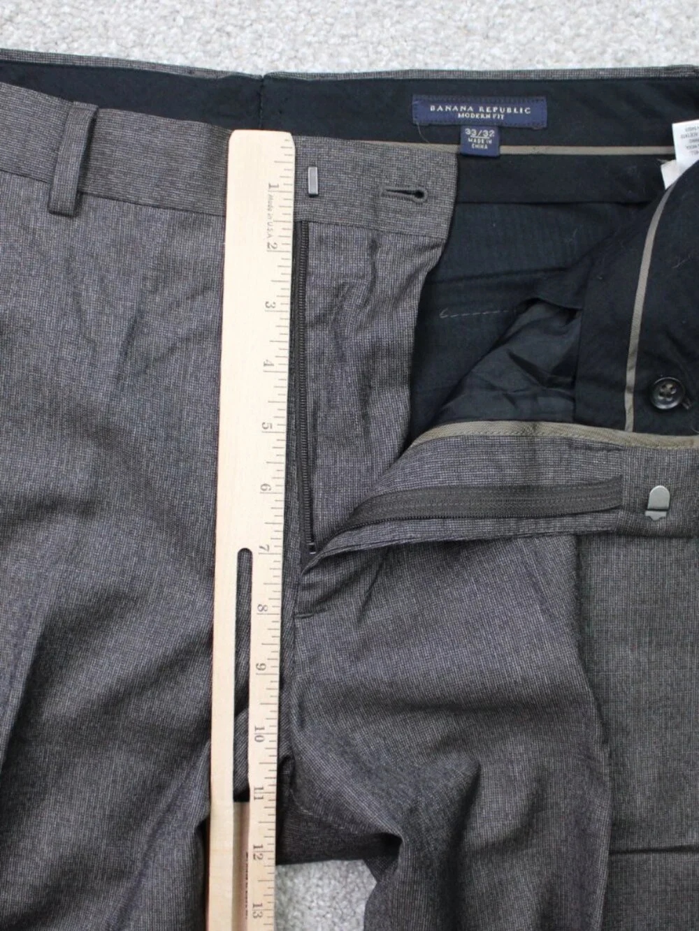 Brooks Brothers Pants Men 32x32 Gray 100% Wool Modern Fit Acetate Lined Straight